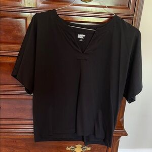 Lands' End Women's Classic Black Short Sleeve Tee
